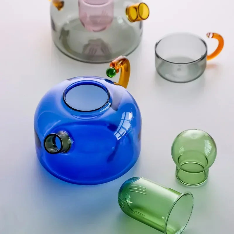 Creative Heat Resistant Glass Teapots Pitcher Suitable Household Teaware Lover Tea Sets Kettle Water Cup Bottle Cooker Usable - V.I.P Digital Presence