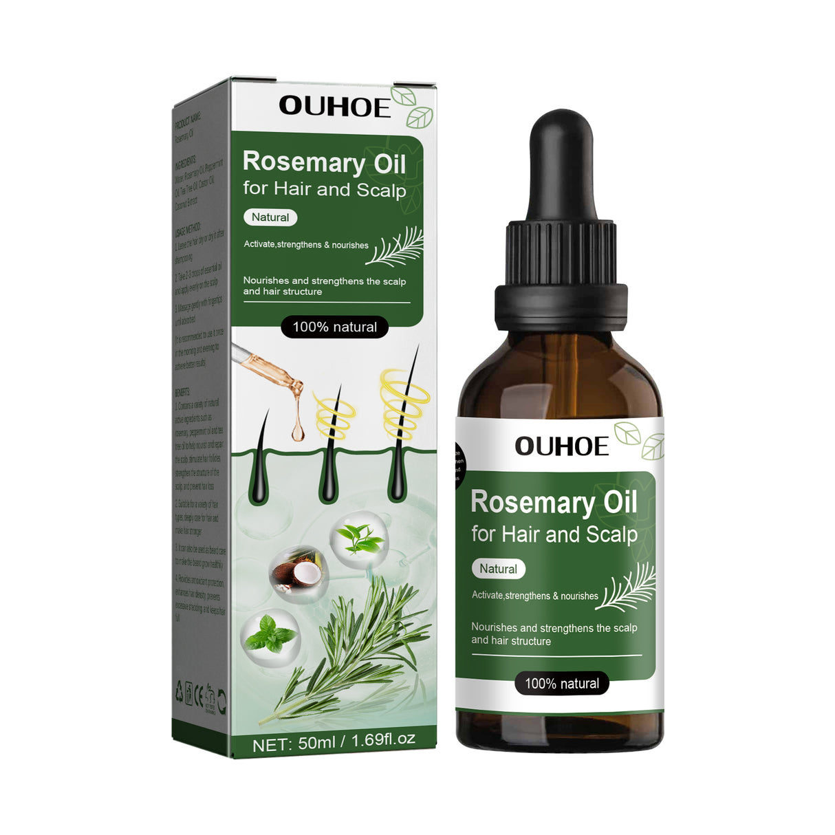 Hair Care Rosemary Oil, Anti-Loss Hair Nourish And Strengthen Hair Care Essential Oil - V.I.P Digital Presence