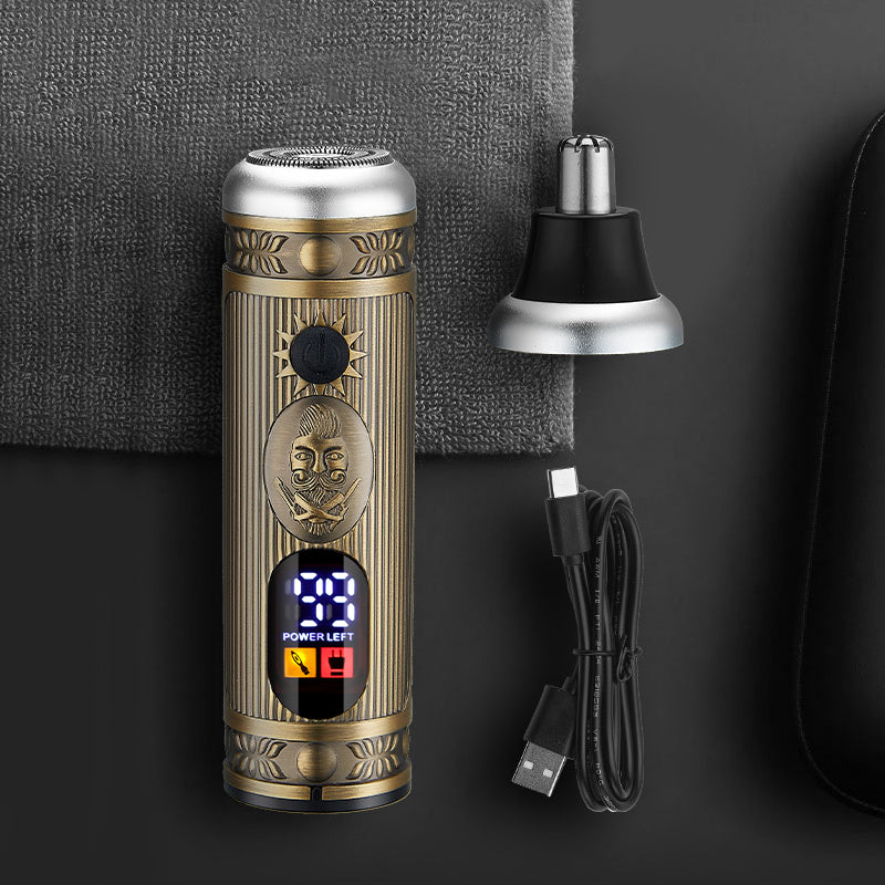 New 3 In 1 Full Metal Oil Clippers Digital Display Electric Hair Clipper Engraving Clippers Nose Hair Clipper Set - V.I.P Digital Presence