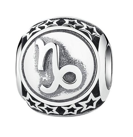 BAMOER 925 Sterling Silver Aquarius Star Sign Zodiac Beads Charms fit Bracelets PSC048 - V.I.P Digital Presence