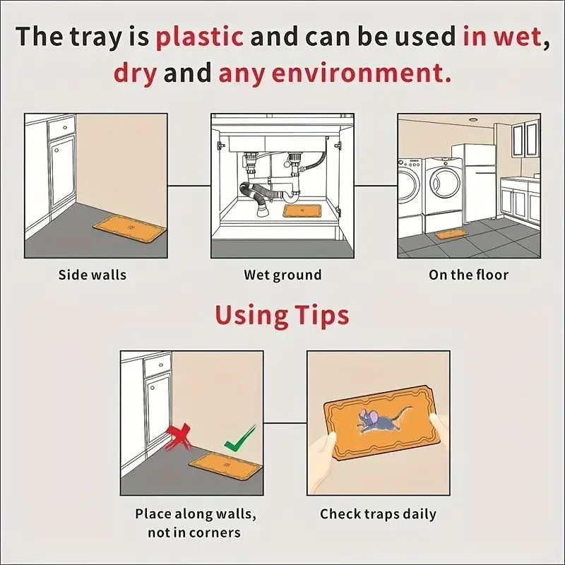 2pcsEliminate Mice & Insects Instantly Mouse & Insect Glue Traps Ready To Use Indoors,Rodent Mouse Rat Insect Sticky Adhesive - V.I.P Digital Presence