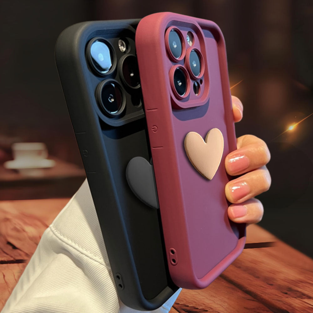 3D Love Suitable for Apple 15 Phone Protective Case Skin friendly Matte iPhone 14 ProMax Lens All Inclusive 16 - V.I.P Digital Presence