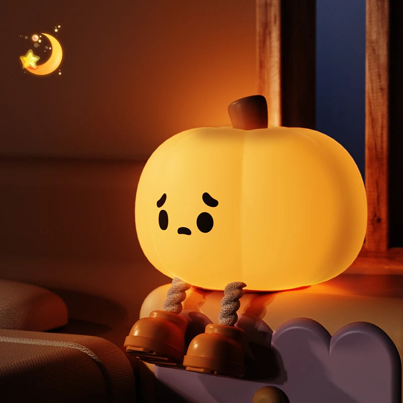 Pumpkin Nightlight Bedroom Sleep Light Bedhead Patting Light Night Light Children's Sleep Companion Eye Protection Light Gift - V.I.P Digital Presence