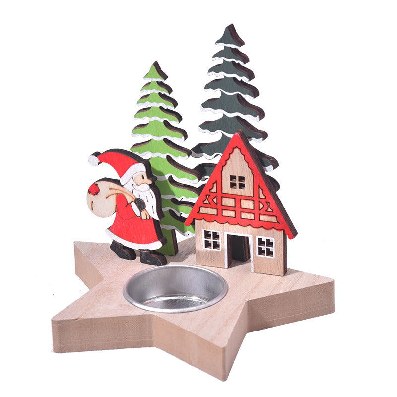 Christmas Decoration New Product Christmas Wooden Candle Stand Desktop Decoration Christmas Daily Necessities - V.I.P Digital Presence