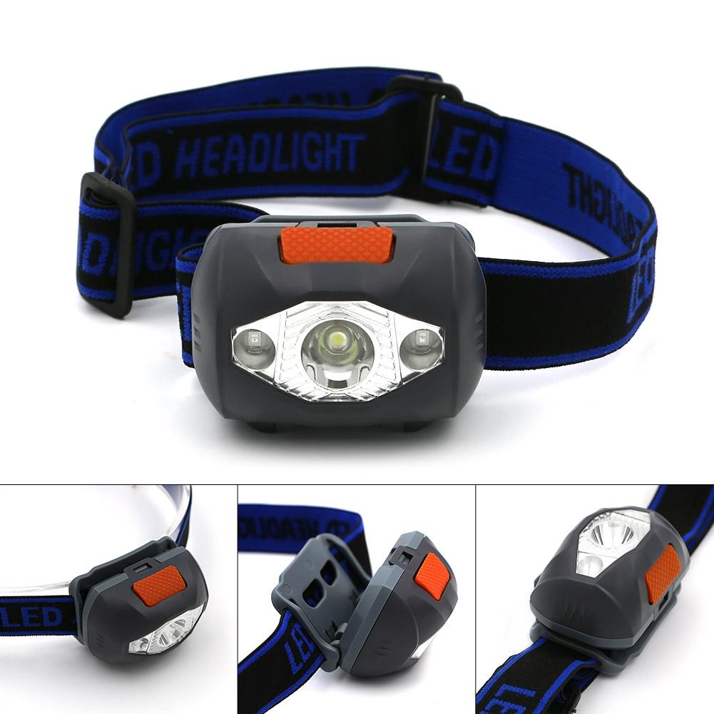 3 LED 800 Lumens 4 Modes Mini Headlamp Outdoor Waterproof Flash Torch Lantern For Hunting,Use AAA Battery