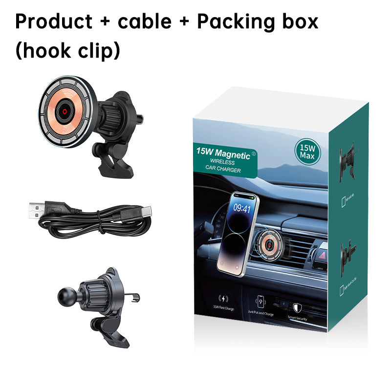 15W Magnetic Fast Car Charger Wireless Phone Stand Magnetic Mount Holder Qi Car Wireless Charger - V.I.P Digital Presence