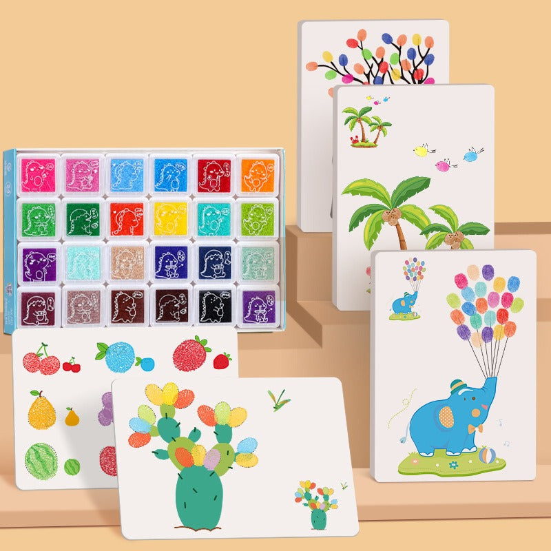 Children's Finger Drawing Paint Kindergarten Color Printing Mud Baby Graffiti Printing Pad Drawing Tool Palm Pointillism