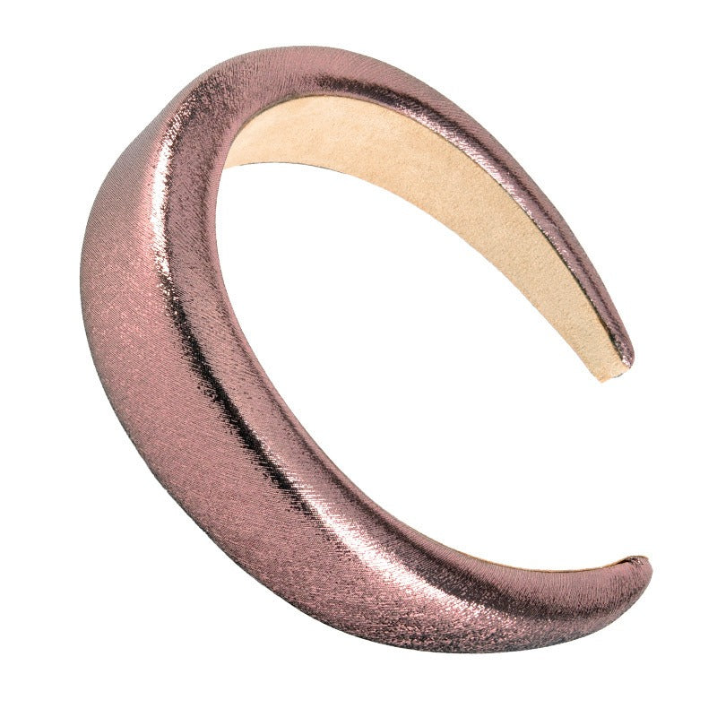Bright Sponge Hair Hoop Wide Edge Thick Colored Shiny Silk Fabric Hair Accessories - V.I.P Digital Presence