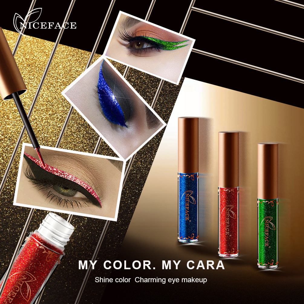 NICEFACE Metallic Colors Shiny Diamond Liquid Eyeliner High Shine Pearlescent Liquid Eyeliner - V.I.P Digital Presence
