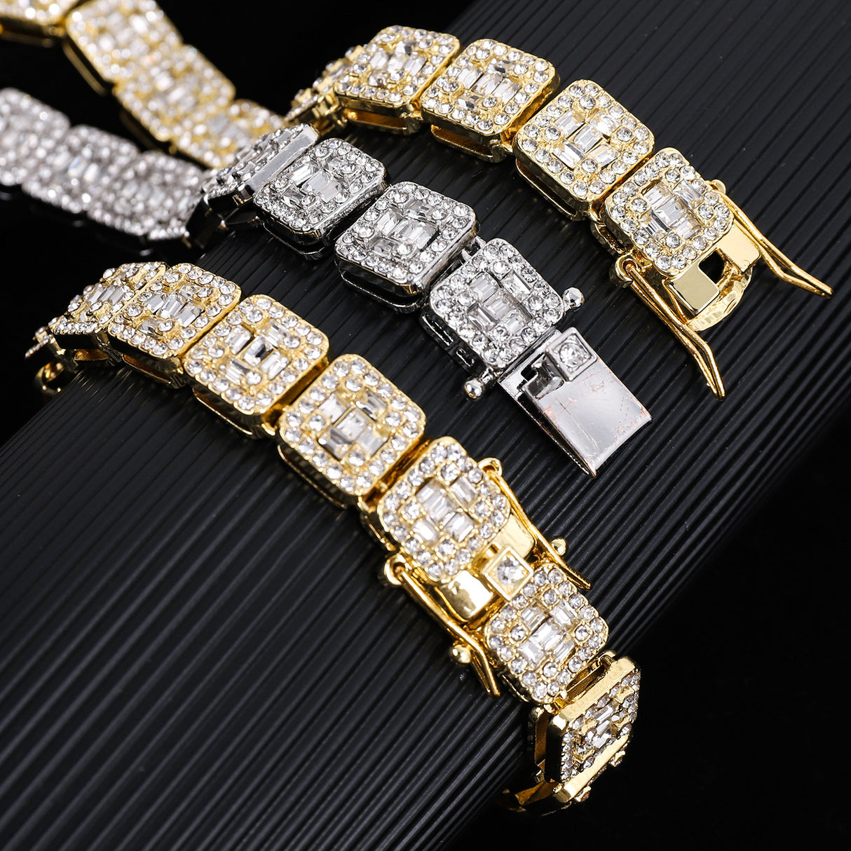 Cuban chain fashion new product square rock sugar chain 13mm necklace bracelet niche hip-hop jewelry accessories - V.I.P Digital Presence
