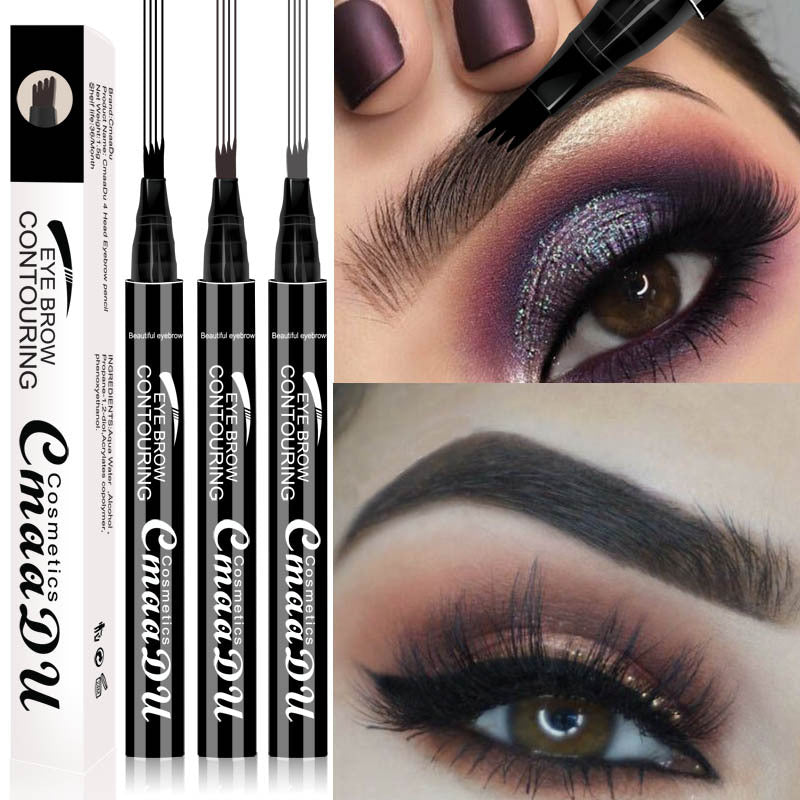 CmaaDu 4 head eyebrow pencil four point eyebrow pencil easy to dry - V.I.P Digital Presence