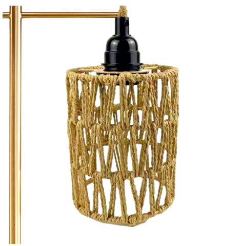 Paper rope lampshade hand woven bamboo lampshade Bohemian style lampshade - V.I.P Digital Presence