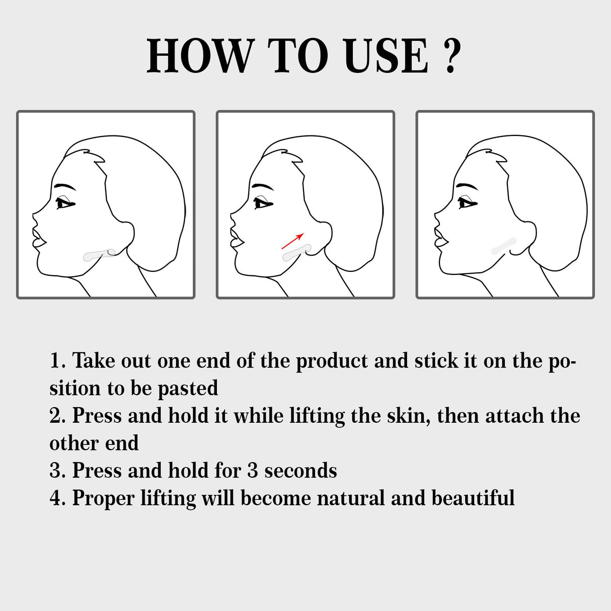 Invisible Patch Face Lift Fade Fine Lines Tighten Lift Jaw Muscle Shaping Patch Shrink Patch