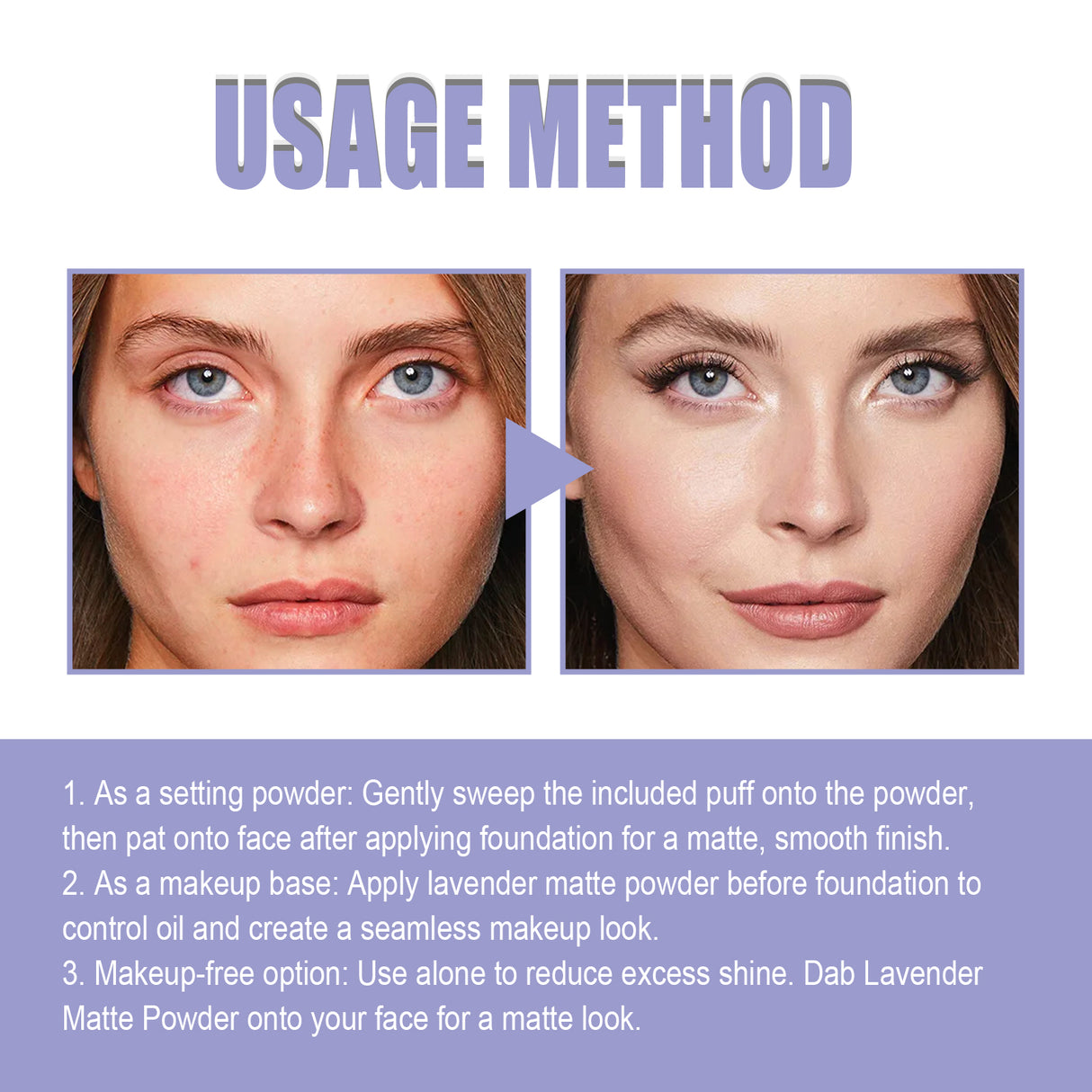 Lavender Matte Powder, Natural Block Defect Containment Light And Durable Is Not Easy To Makeup Base Powdery Cake - V.I.P Digital Presence