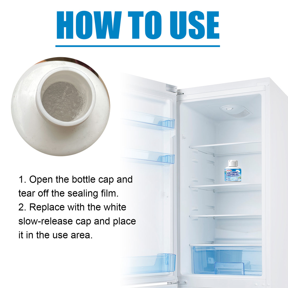 Refrigerator Deodorizer Purifying Gel, Indoor Refrigerator Deodorization Purification Fresh-Keeping Anti-Channeling Clean Odor - V.I.P Digital Presence