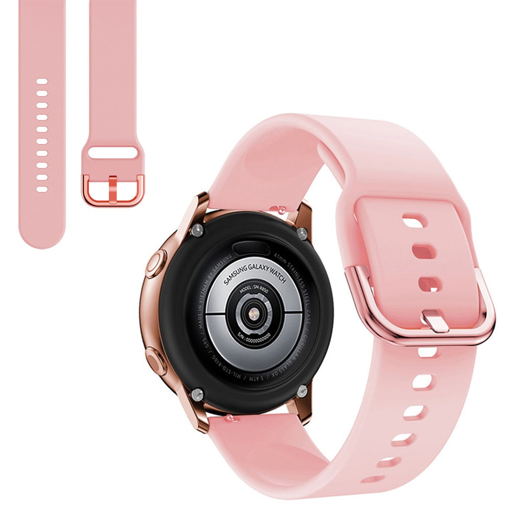 Suitable for Samsung Galaxy Watch Active2 Solid Color Silicone Strap 20/22mm Universal Strap - V.I.P Digital Presence