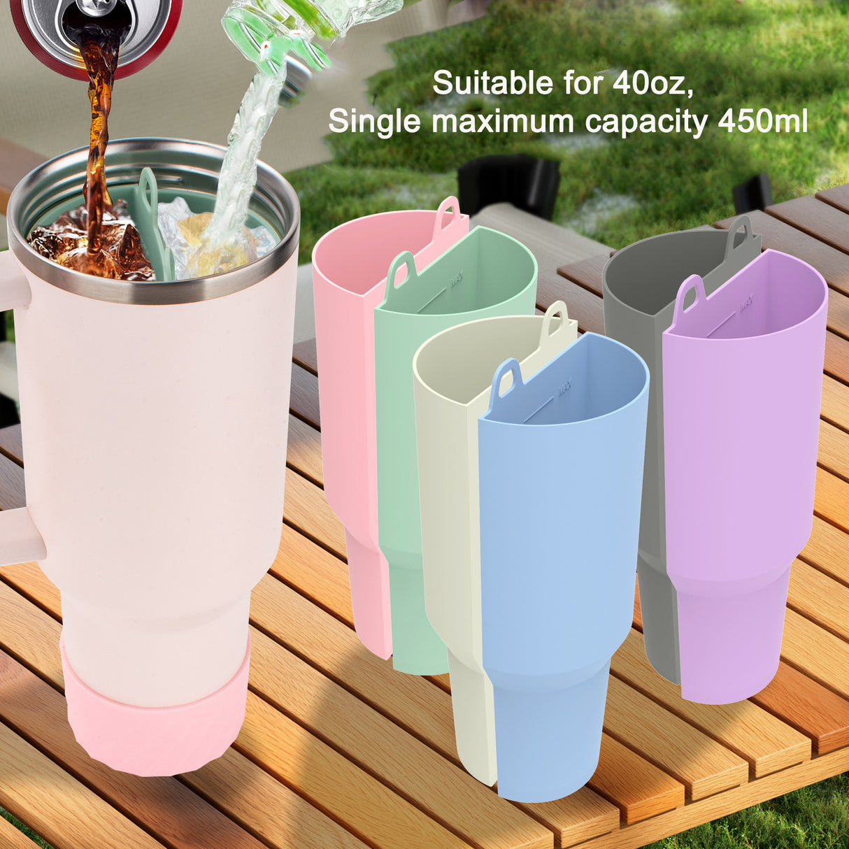 2-in-1 lined double drinking cup inner liner silicone 40oz special - V.I.P Digital Presence