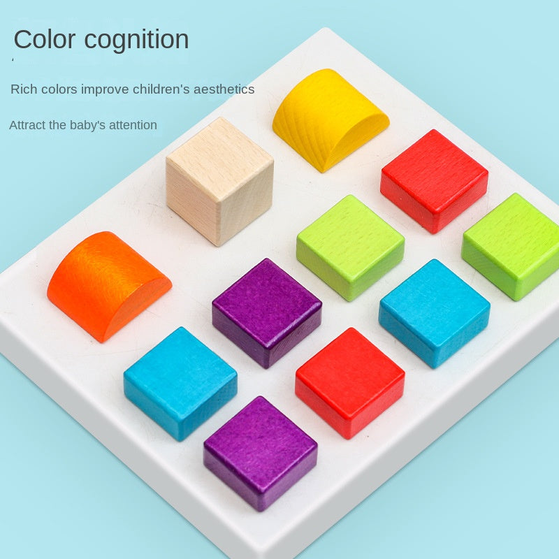 Wooden box packed building blocks, shape recognition, creativity, assembly thinking, exercise, color recognition, early education, interactive wooden toys - V.I.P Digital Presence
