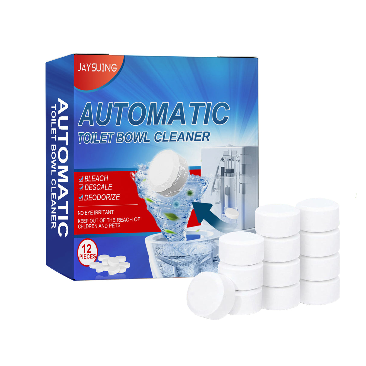 Cleaning Tablets, Household Toilet Odor-Stain Remover Descaling Decontamination Effervescent Cleaning Tablets - V.I.P Digital Presence