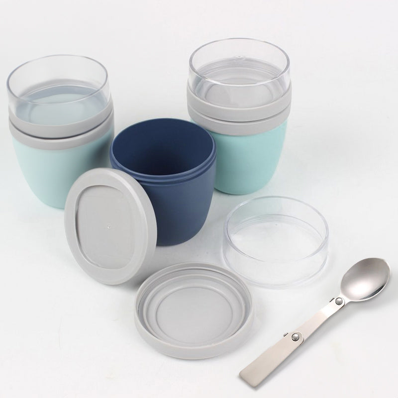 Portable Yogurt Cereal Cups with Lids. Ideal for Overnight Oats, DIY Salads & Parfaits. Great for Breakfast or Lunch - V.I.P Digital Presence