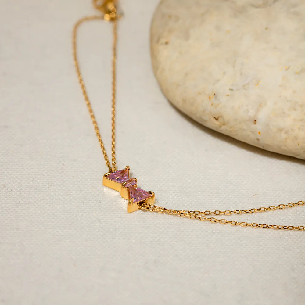 Stainless Steel Zircon Bow Bracelet - V.I.P Digital Presence