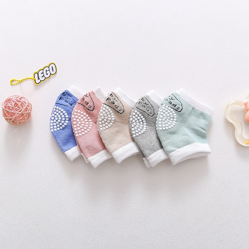 3 pairs of cotton children's knee pads, autumn glue dispensing, anti slip baby knee pads, mesh breathable exercise, baby crawlin - V.I.P Digital Presence