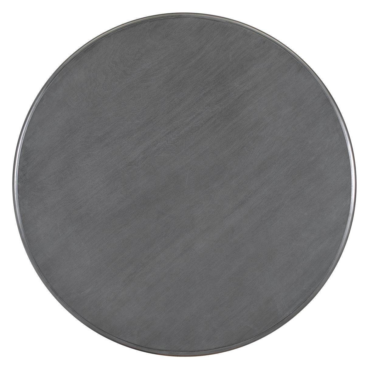 TREXM Five Piece Retro Round Dining Table Set with Curved Brackets and 4 Restaurant Cushioned Chairs (Dark Gray)