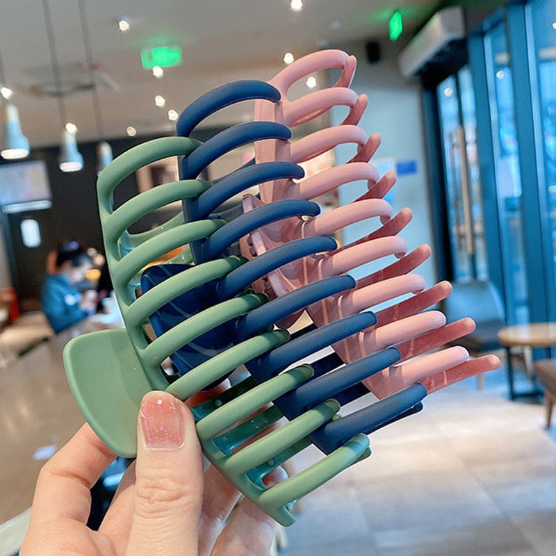 1PC Korean Solid Large Hair Claws Elegant Acrylic Hairpins Barrette Crab Hair Clips Headwear for Women Girls Hair Accessories - V.I.P Digital Presence