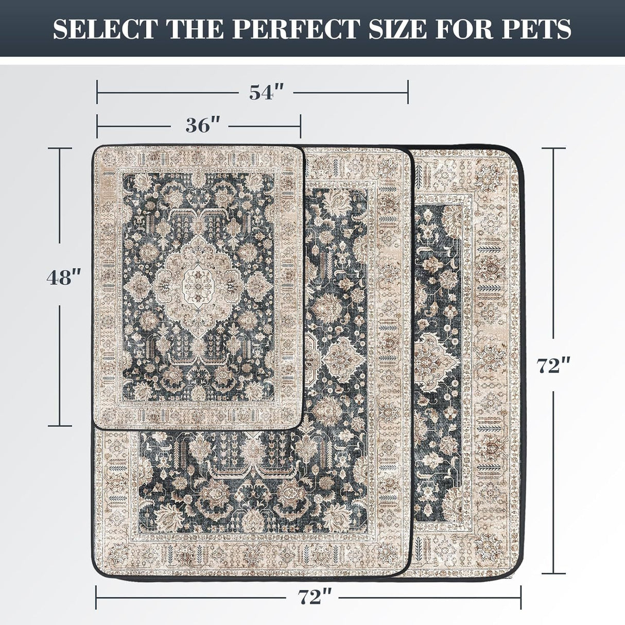 Scandinavian Minimalist Carpet Pet Mat, Stain-Resistant and Easy to Clean Sofa Coffee Table Mat, Urine-Proof Cat and Dog Pad - V.I.P Digital Presence