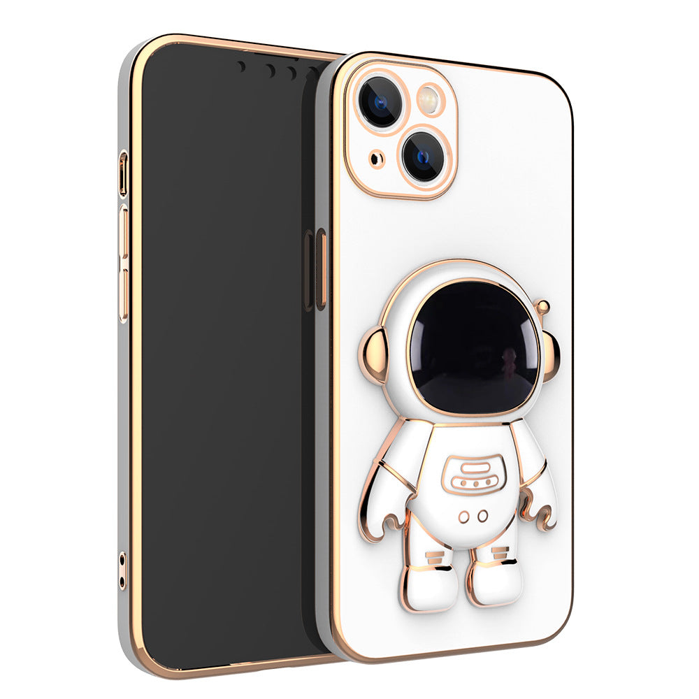 6D Astronaut Bracket Apple 13ProMax Mobile Phone Case Comes With Lens Film Suitable For iPhone12 Protective Soft Case