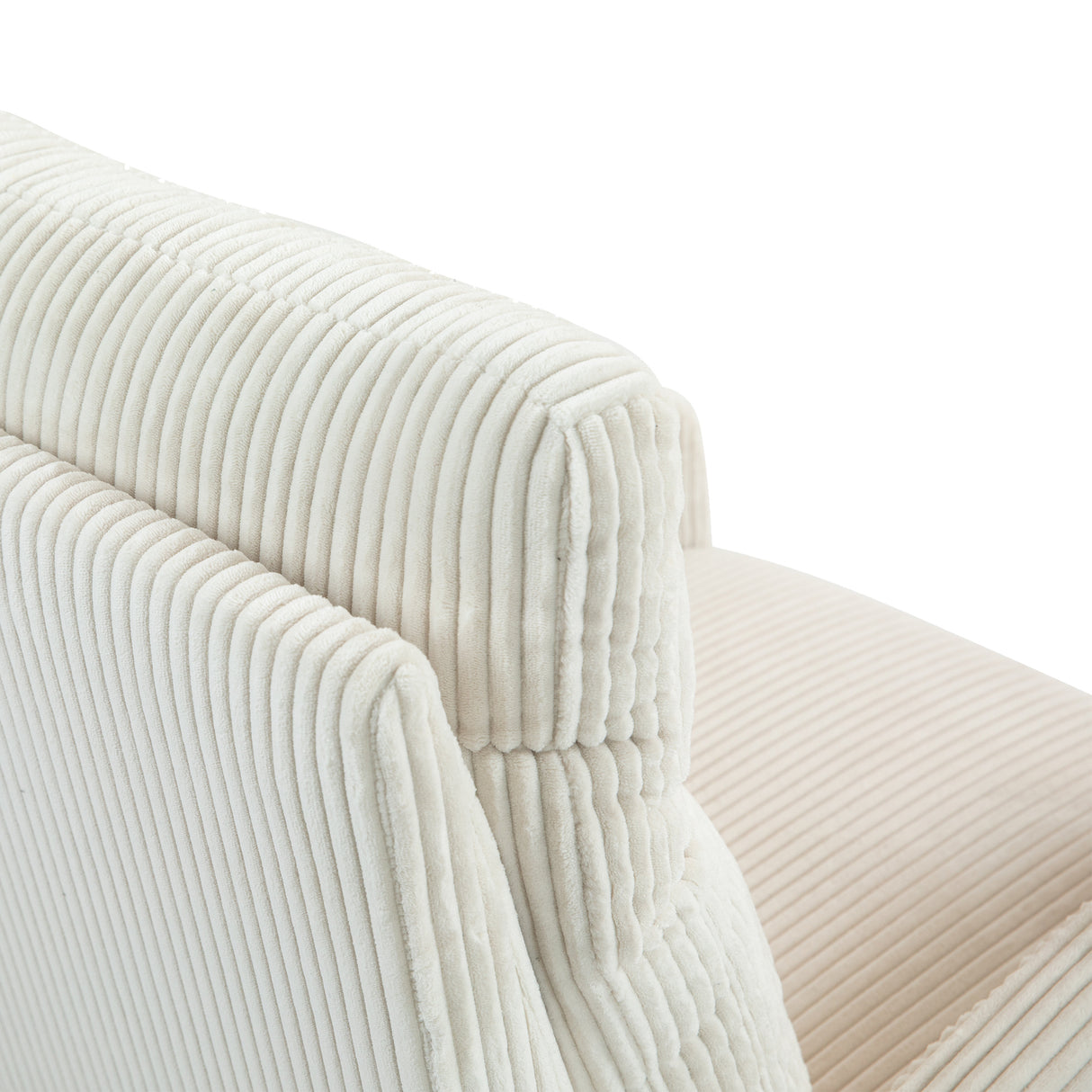 JiaDa Upholstered Swivel Glider.Flannel fabric.Rocking Chair for Nursery in Beige.Modern Style One Left Bag - V.I.P Digital Presence