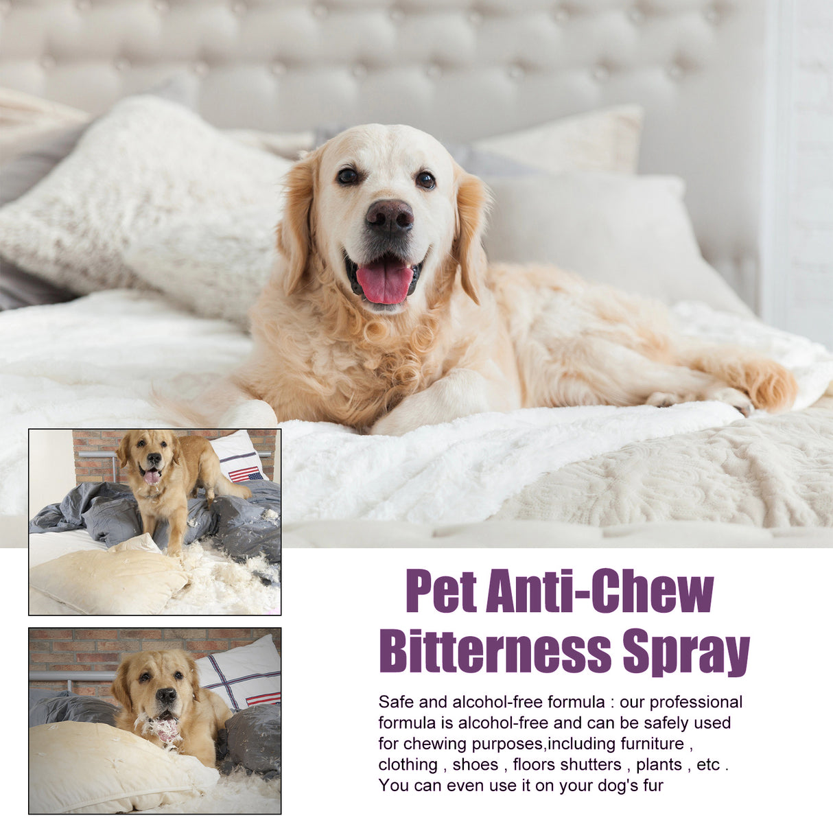 Anti-Chewing Bitter Spray For Pets, Prevent Dogs Tearing Apart Homes Scratching And Biting Long-Lasting Indoor Repellent Spray - V.I.P Digital Presence