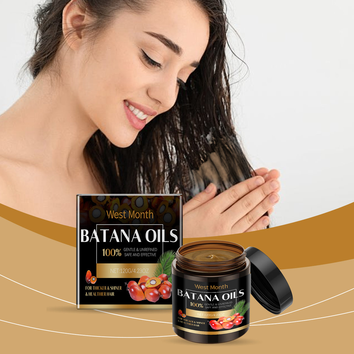 Batana Hair Care Mask, Gently Nourishes And Softens Hair, Moisturizes And Hydrates Hair Care Mask - V.I.P Digital Presence