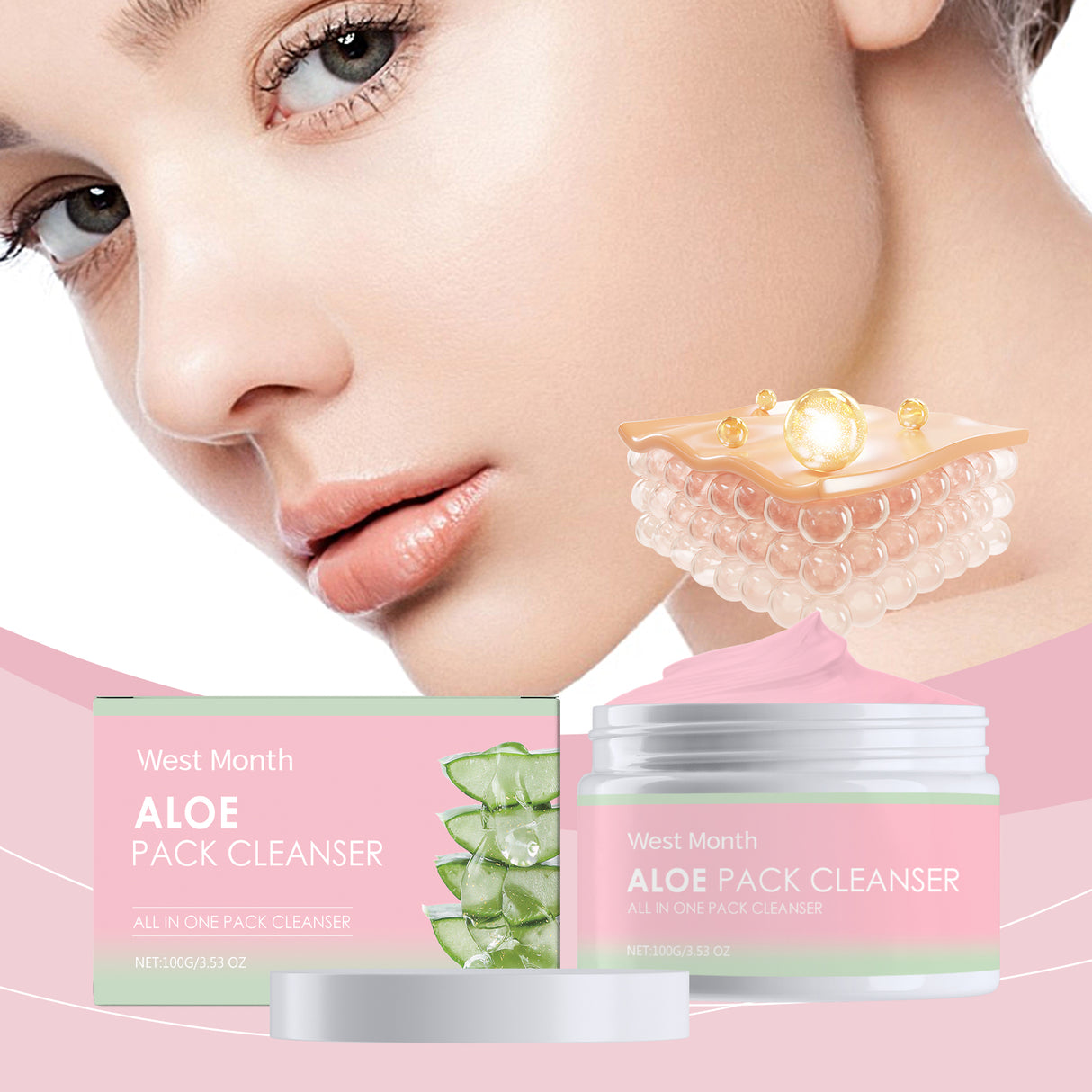 Aloe Soothing Cleanser Gently Cleans Pores, Exfoliates And Smoothes Skin