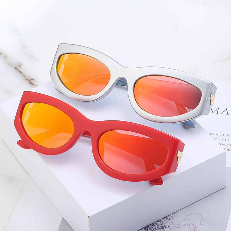 Personality Punk Style Small Box Sunglasses for Men Popular Sports Cycling Sunglasses for Women
