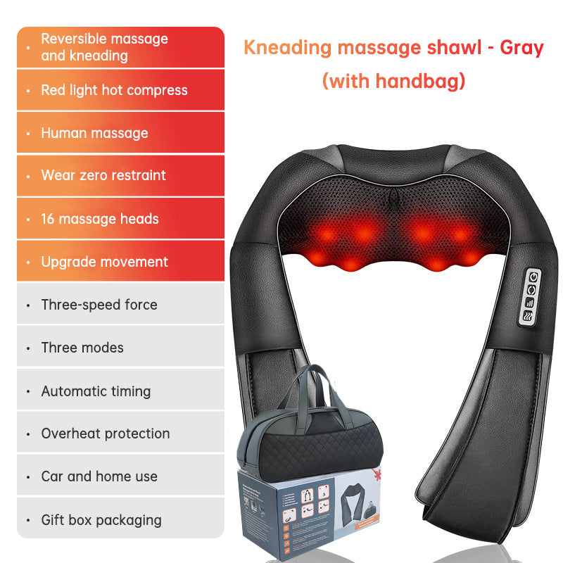 Kneading massage shawl massager SKG cervical spine massager household electric waist and back hot compress massager With bag - V.I.P Digital Presence