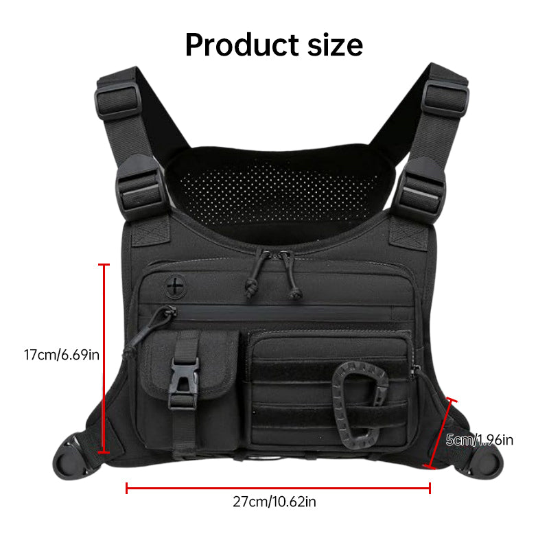 Men's Tactical Chest Bag - EDC Waterproof Anti-Theft Vest for Outdoor Cycling & Running - V.I.P Digital Presence