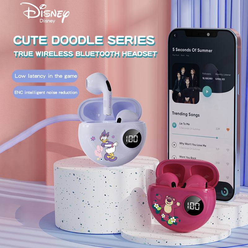 New Minnie Mickey Digital Display Bluetooth Headset Co-Branded Bluetooth Headset Apro6 Half In-Ear TWS - V.I.P Digital Presence