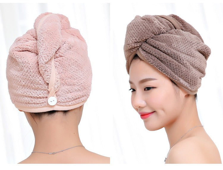 Hair cap, women's absorbent headscarf, long and short hair shower cap, quick drying towel, cute hair wiping, dry hair towel - V.I.P Digital Presence