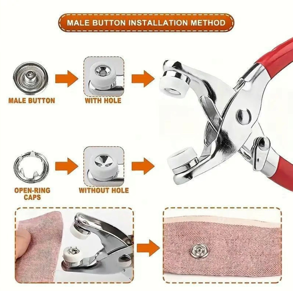 SewEase Button & Pliers Kit