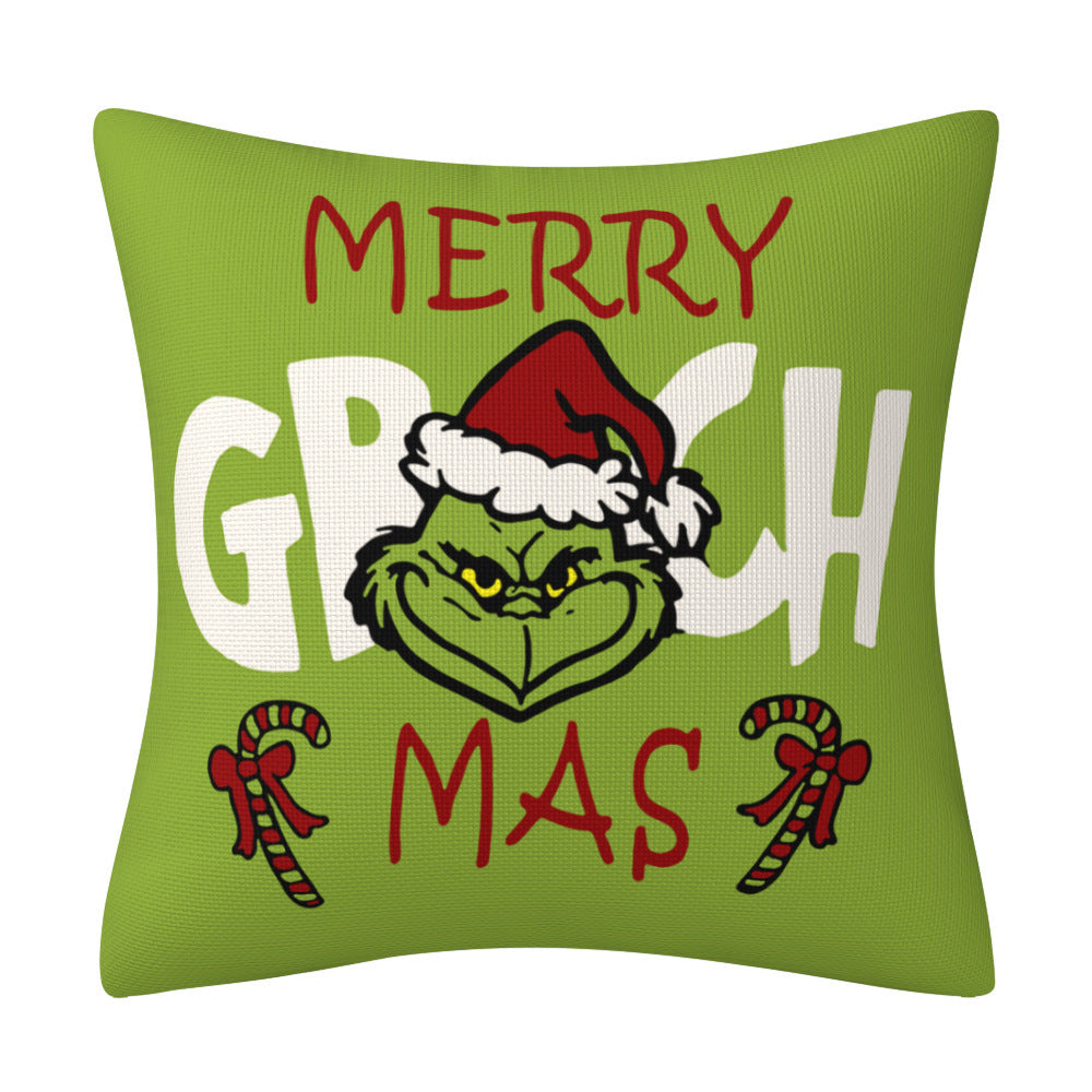 Greentown Cartoon Printed Christmas Pillow Cover Home Furnishings Cushion Sofa Pillowcase - V.I.P Digital Presence