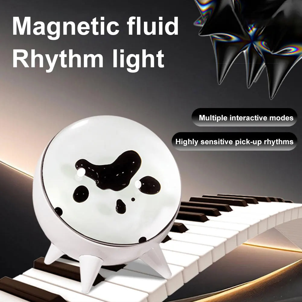 Ferrofluid Music Rhythm Lamp Sound Sensitive Dancing Magnet Liquid Toy Ferrofluid Visual Display Lamp Desktop Speakers Companion - V.I.P Digital Presence