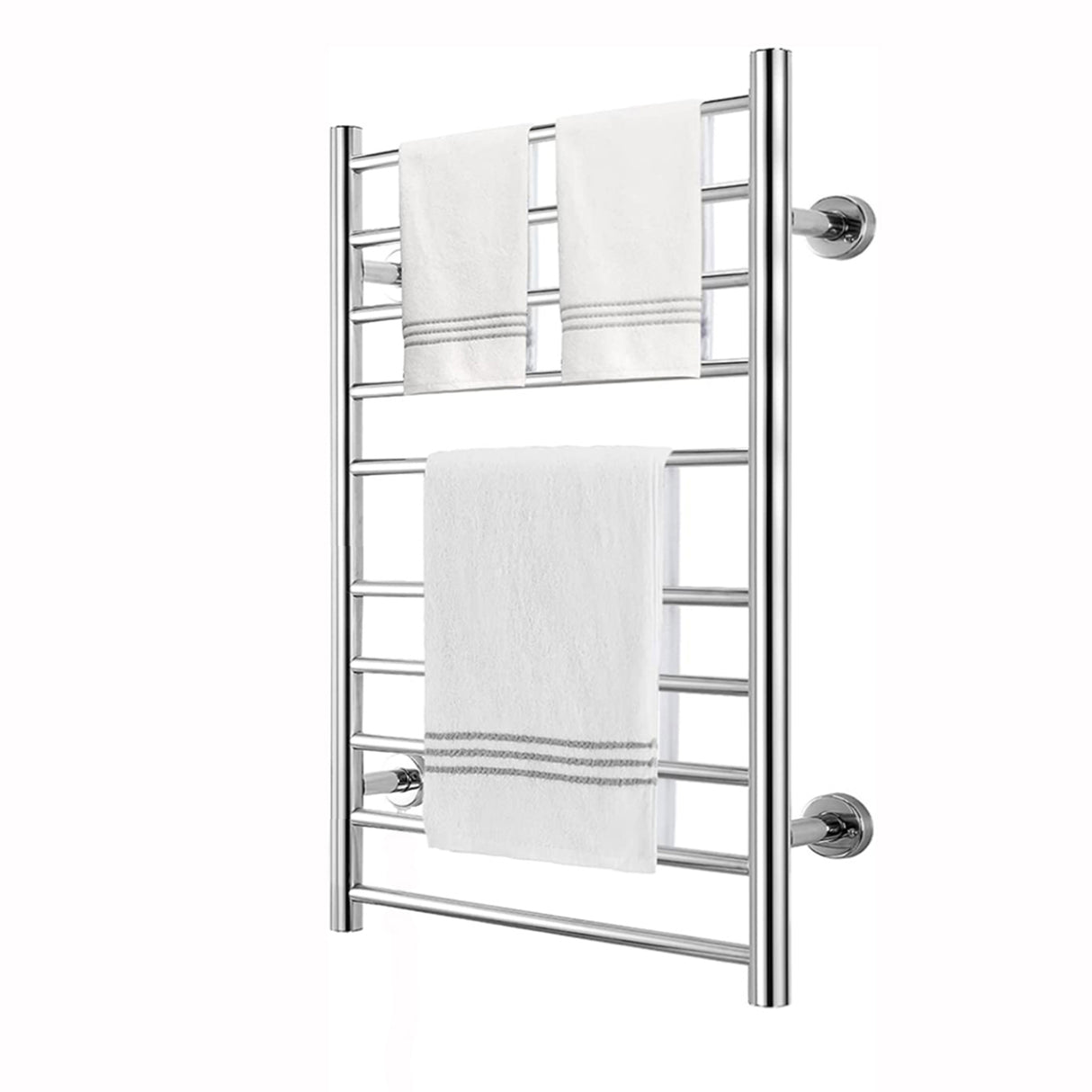Electric Heated Towel Rack for Bathroom Wall Mounted Towel Warmer 10 Stainless Steel Bars Drying Rack - V.I.P Digital Presence