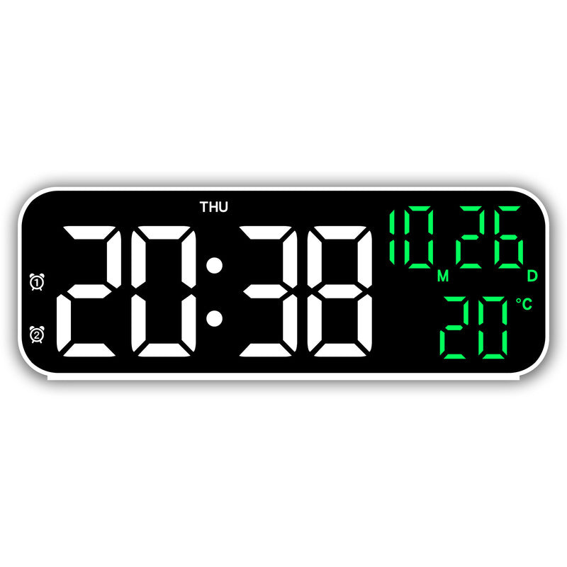 Digital Alarm Clock with Temp, Date, Week. Night Mode. Voice - controlled. 12/24H LED - V.I.P Digital Presence