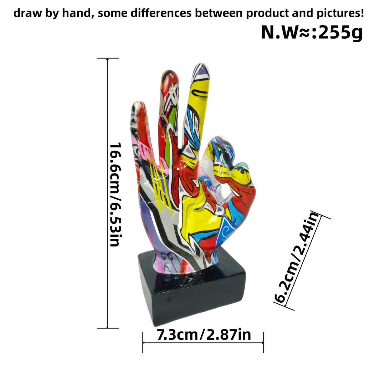 Internet celebrity graffiti gesture ornaments, home living rooms, offices, desktop exhibition halls, resin handicrafts, decorative products - V.I.P Digital Presence