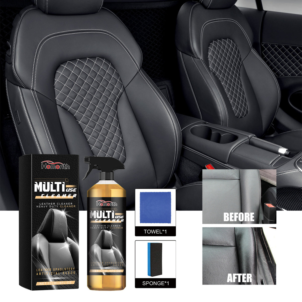 Mult-Use Cleaner, Car Interior Leather Maintenance And Renovation Decontamination Cleaning Agent - V.I.P Digital Presence