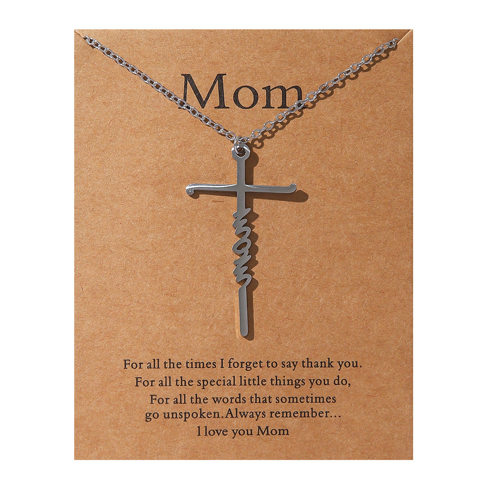 Faith Religious Gift Stainless Steel Cross Collarbone Chain Sweater Chain - V.I.P Digital Presence