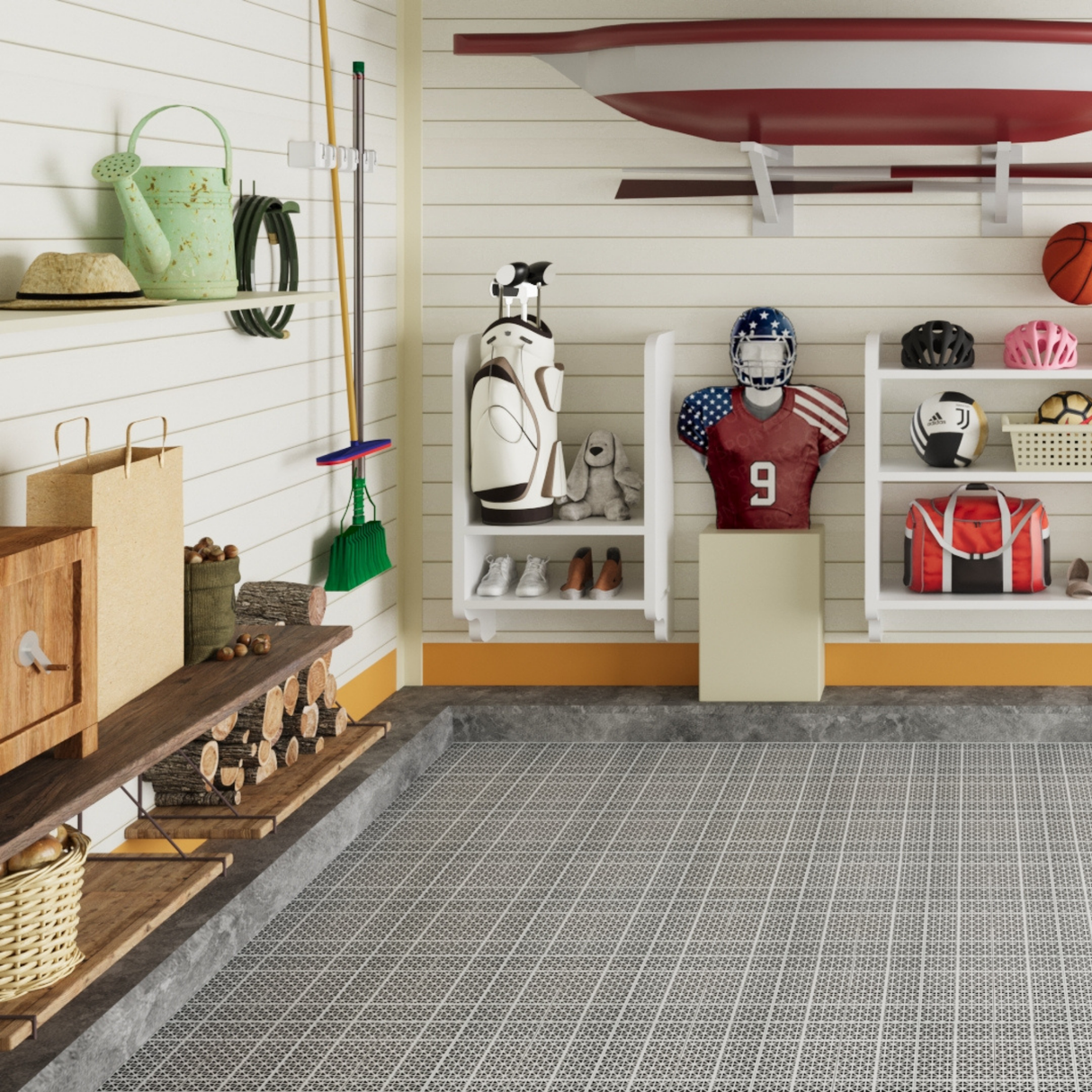 12 x 12 inch gray interlocking deck tiles, plastic waterproof, weighing up to 6613 pounds, with a rose pattern pack of 12 - V.I.P Digital Presence