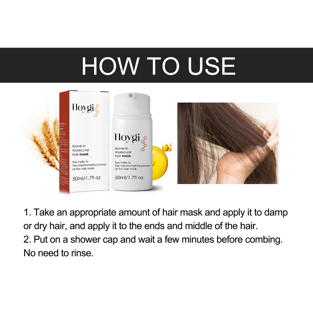 Leave-In Hair Mask, Repair The End Of Hair Damaged By Ironing And Dyeing Dry Hair, Soft And Long-Lasting Fragrance Treatment Mask - V.I.P Digital Presence