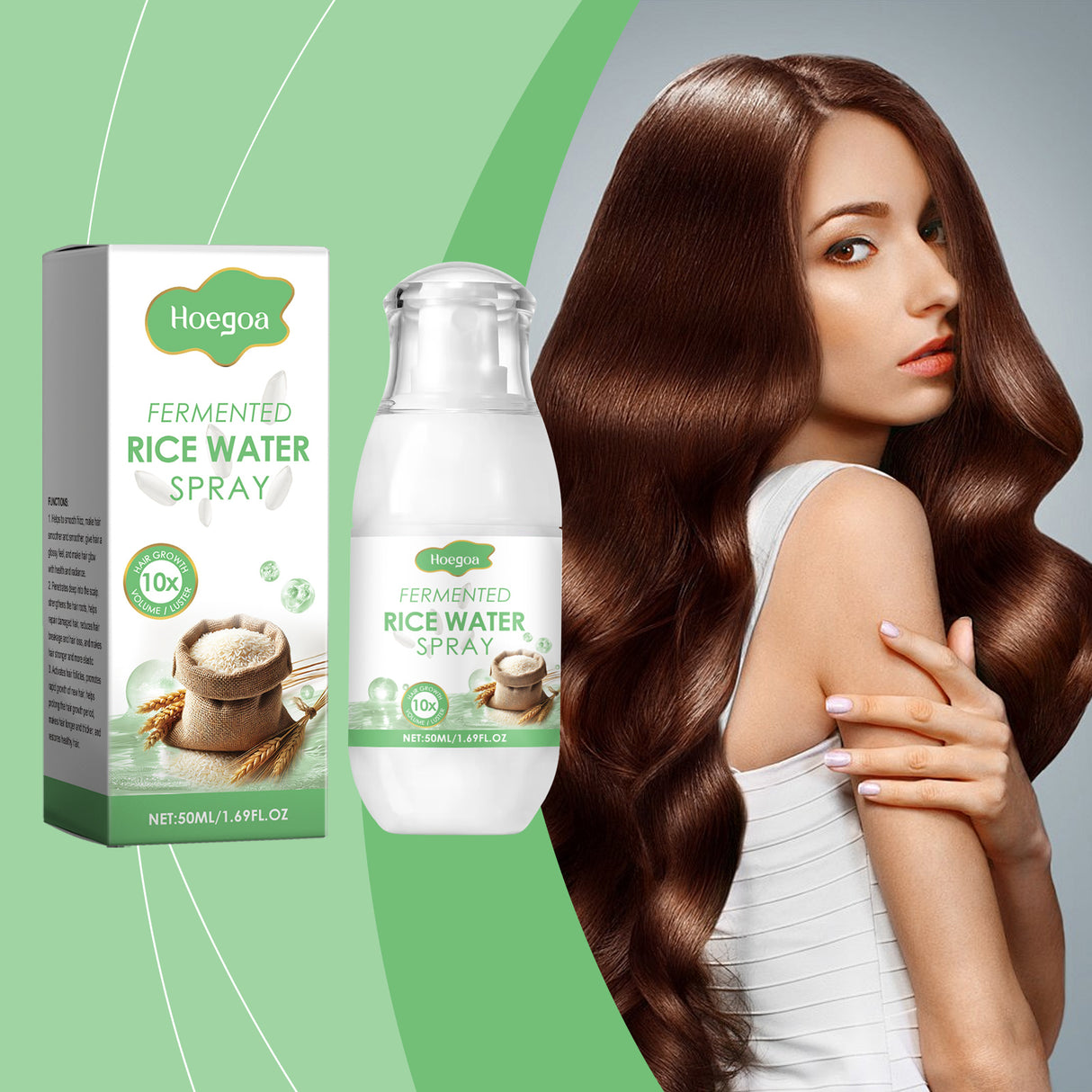 Herbal Rice Water Hair Treatment Spray Scalp Repair Nourishes Dry Hair And Fluffs And Softens Hair Spray - V.I.P Digital Presence